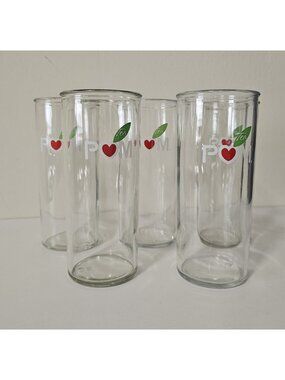 Vintage 5 Set Glasses Tea Pom 6.5"